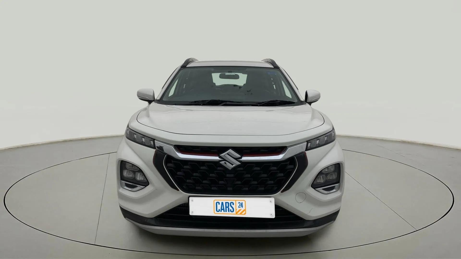 Front view of a maruti suzuki fronx