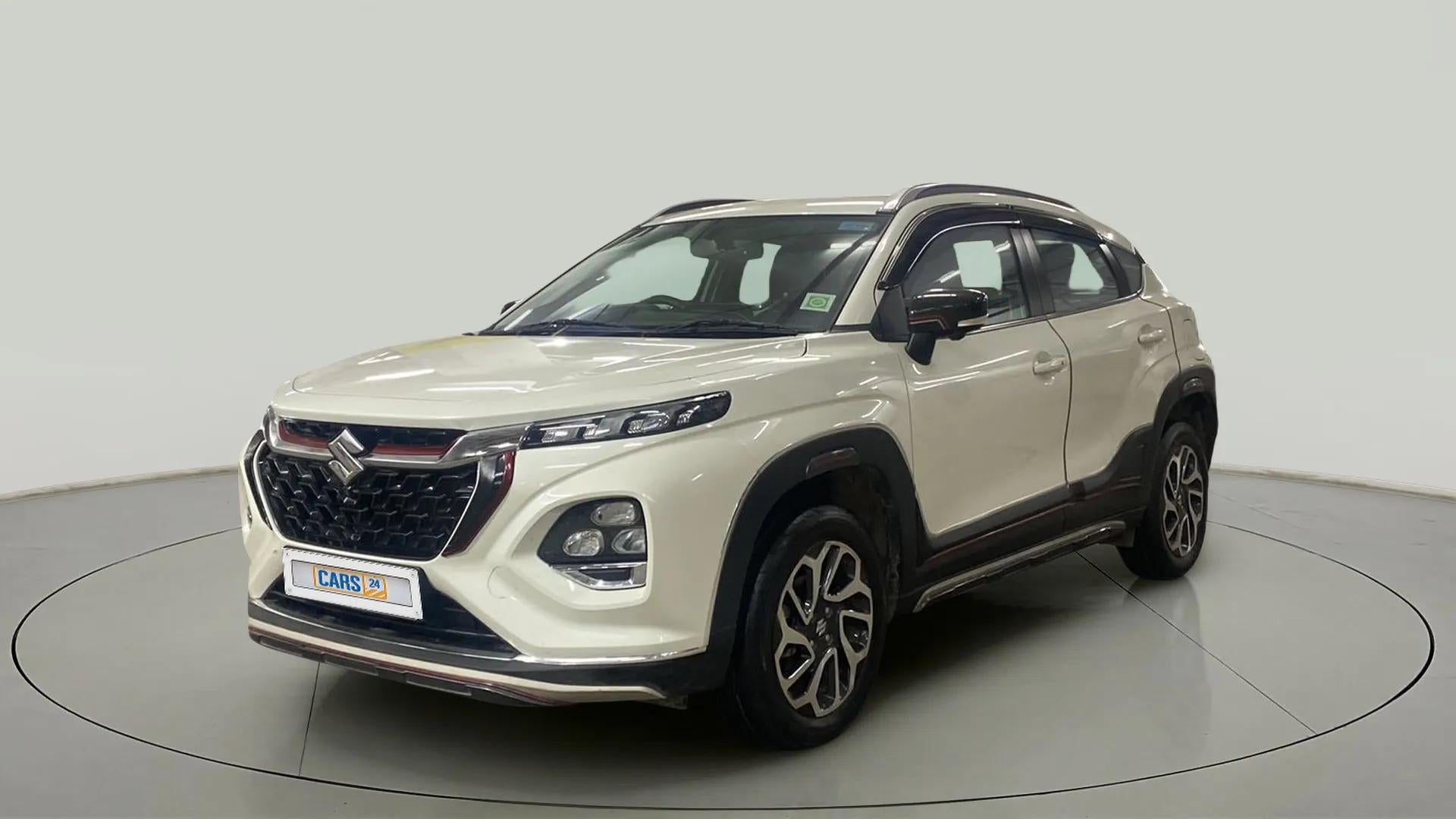 Front three-quarter view of a Maruti Suzuki FRONX