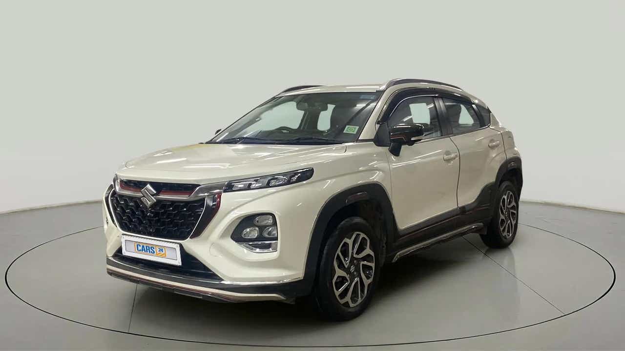 Front three-quarter view of a Maruti Suzuki FRONX