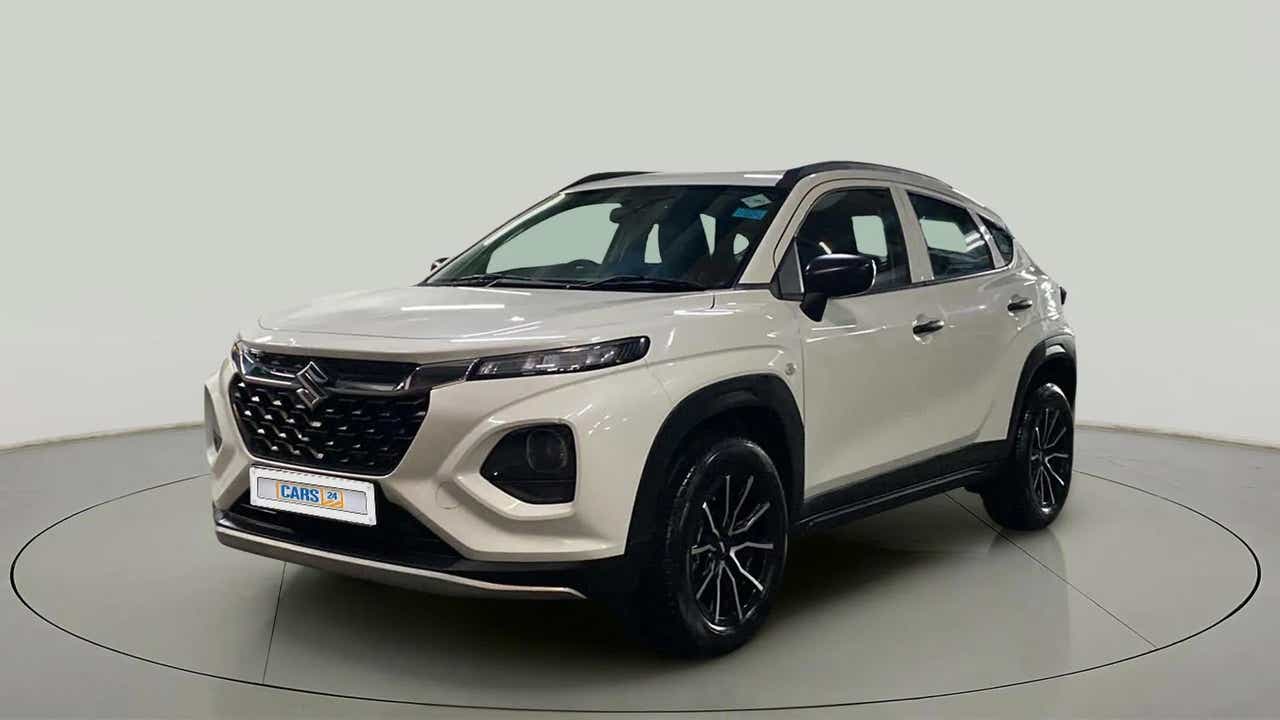 Front three-quarter view of a Maruti Suzuki FRONX