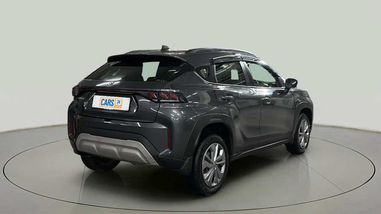 Rear three-quarter view of a Maruti Suzuki FRONX