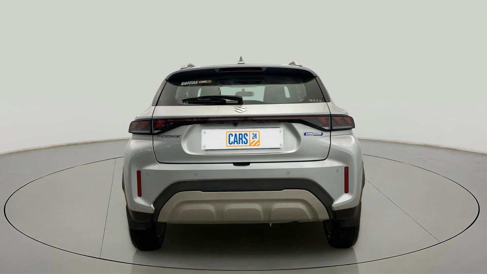 Rear view of a maruti suzuki fronx