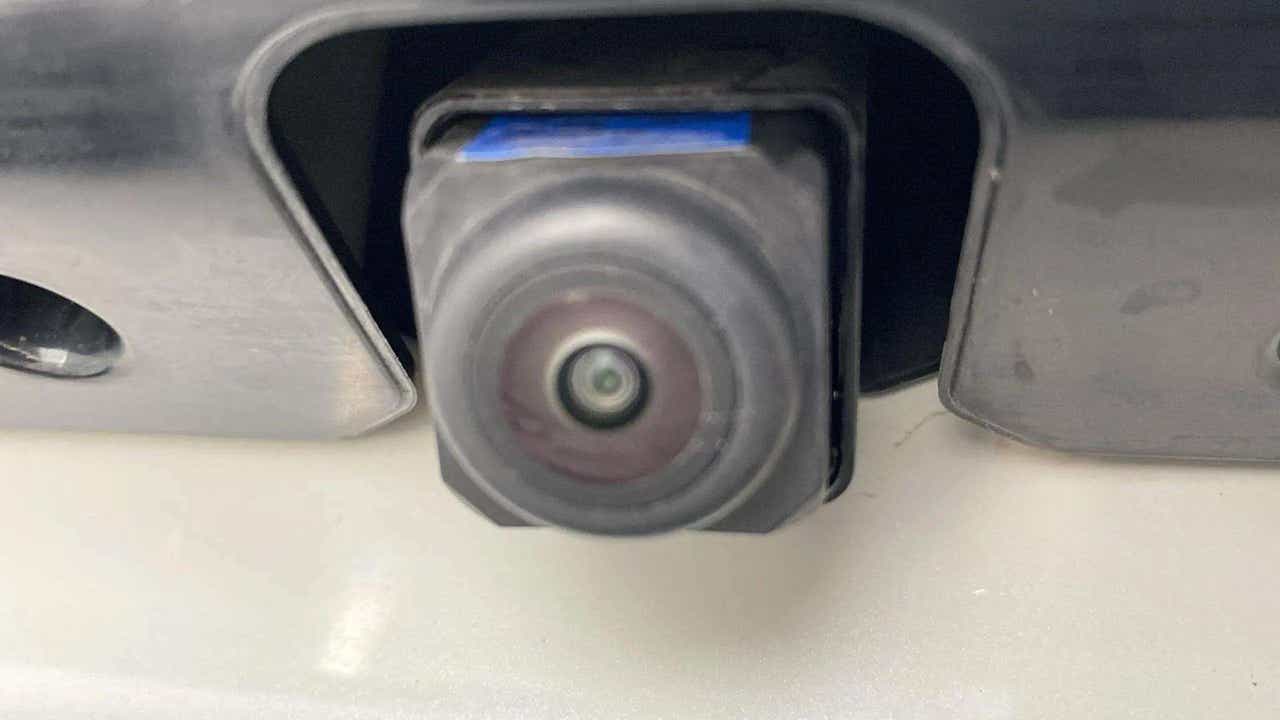 Close-up of a rearview camera of a Maruti Suzuki FRONX