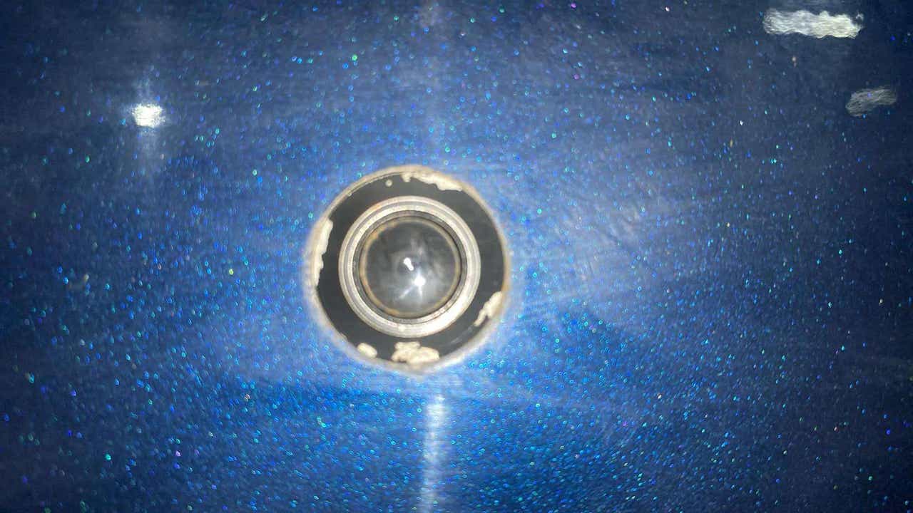 Close-up view of a Nexa Blue Maruti Suzuki FRONX