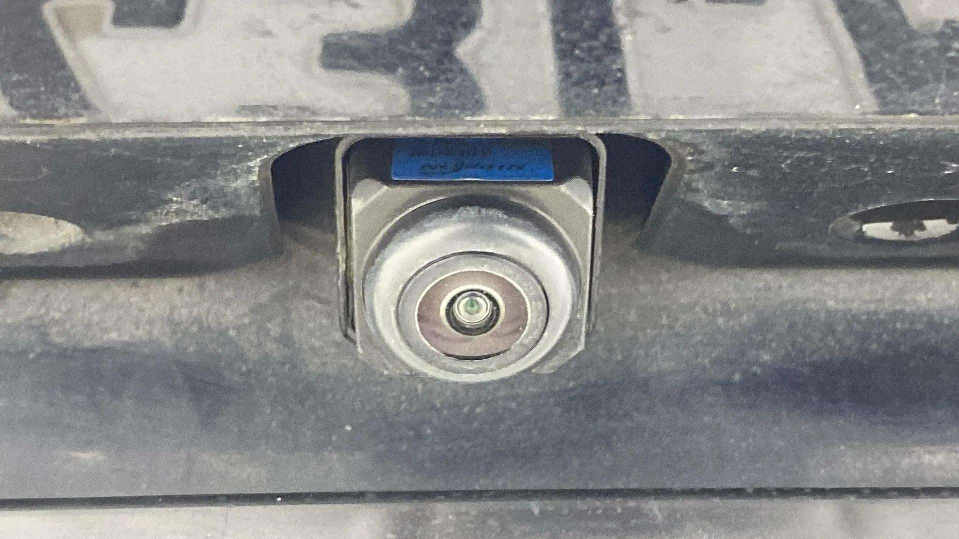Close-up of the rearview camera of a Maruti Suzuki FRONX