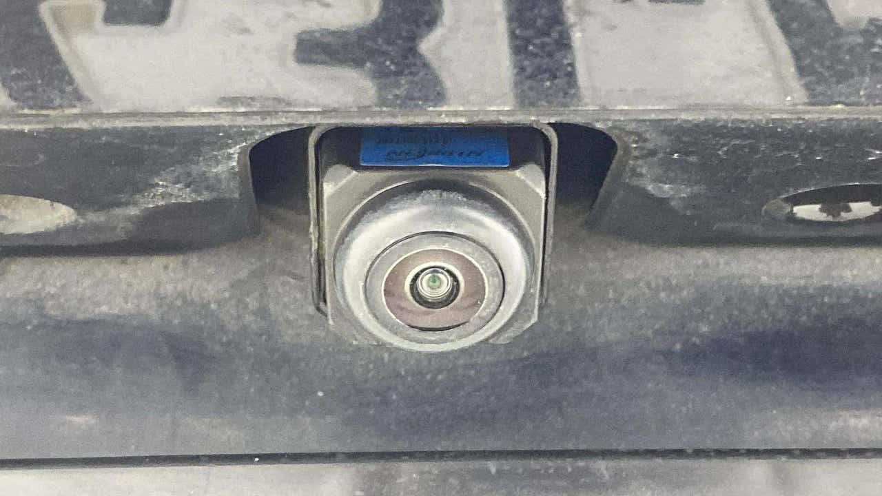 Close-up of the rearview camera of a Maruti Suzuki FRONX