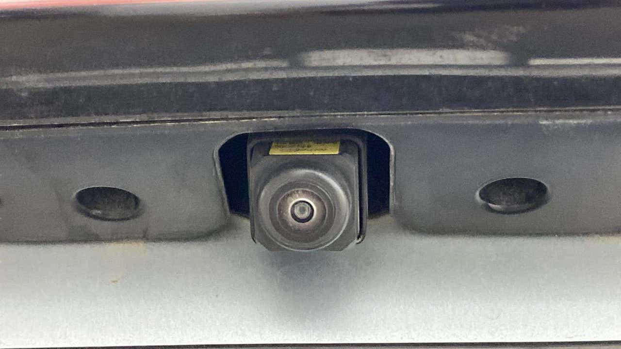 Close-up of a rear camera on a Maruti Suzuki FRONX