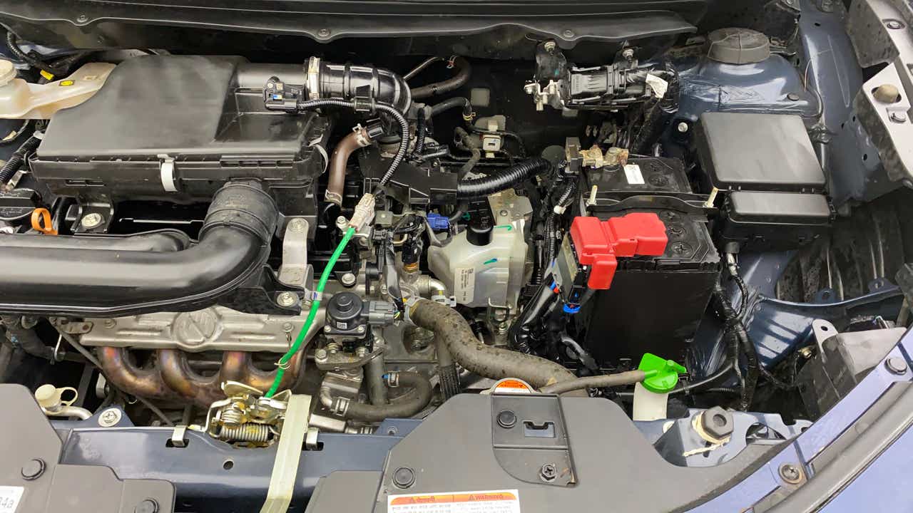 Engine bay of a Maruti Suzuki FRONX