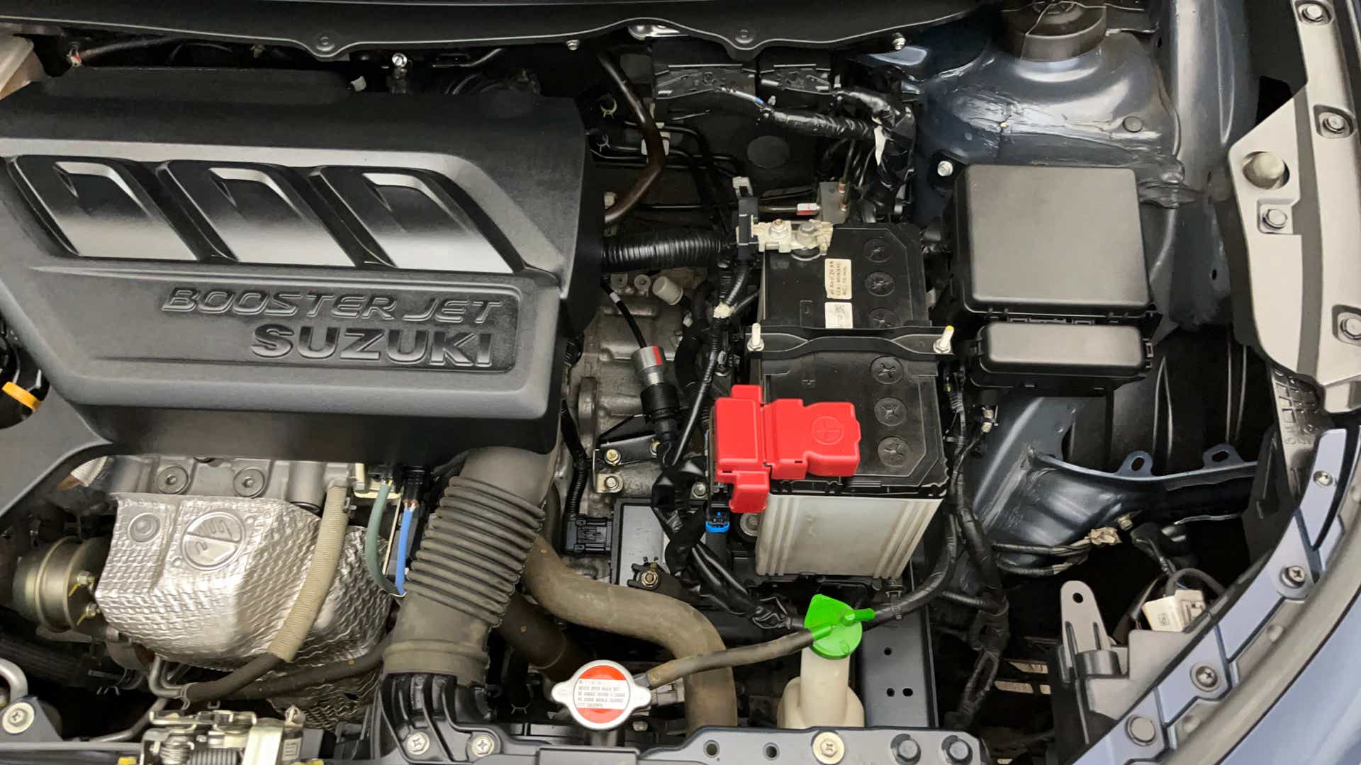 Engine bay of a maruti suzuki fronx