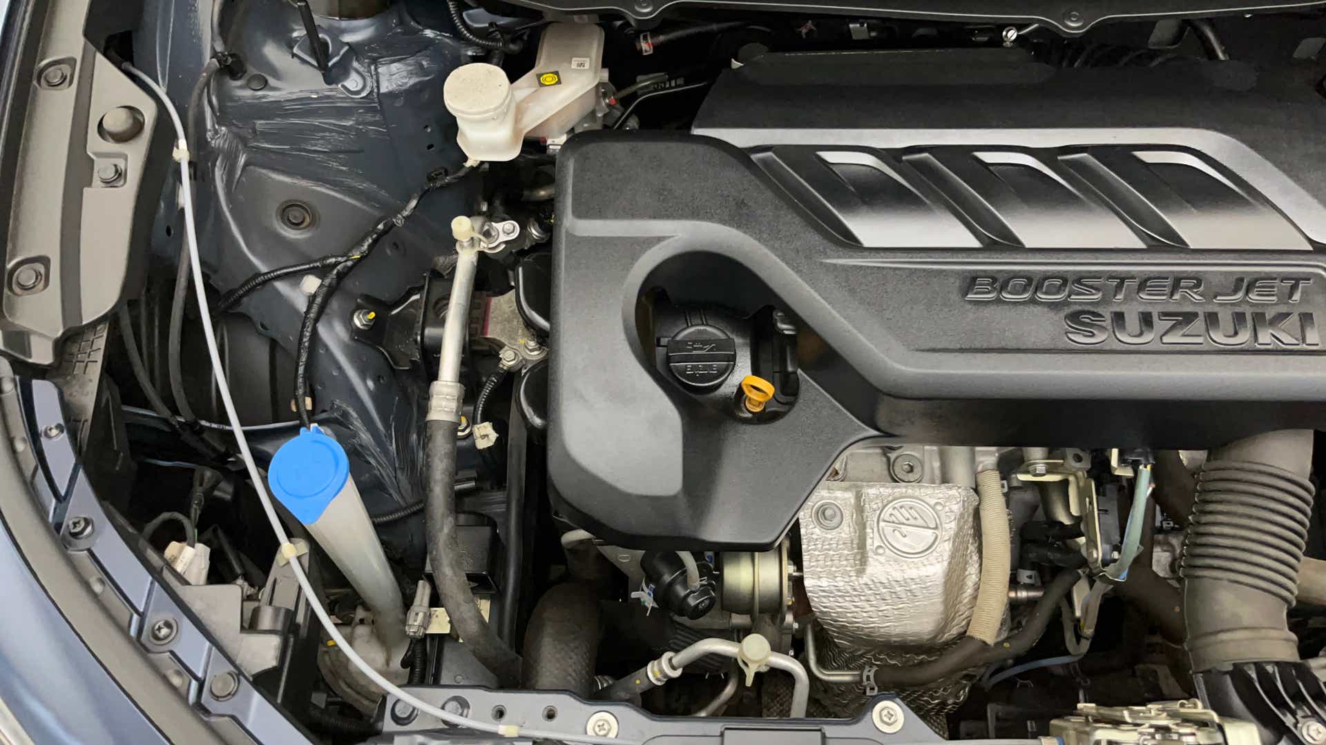 Engine bay view of a Maruti Suzuki FRONX