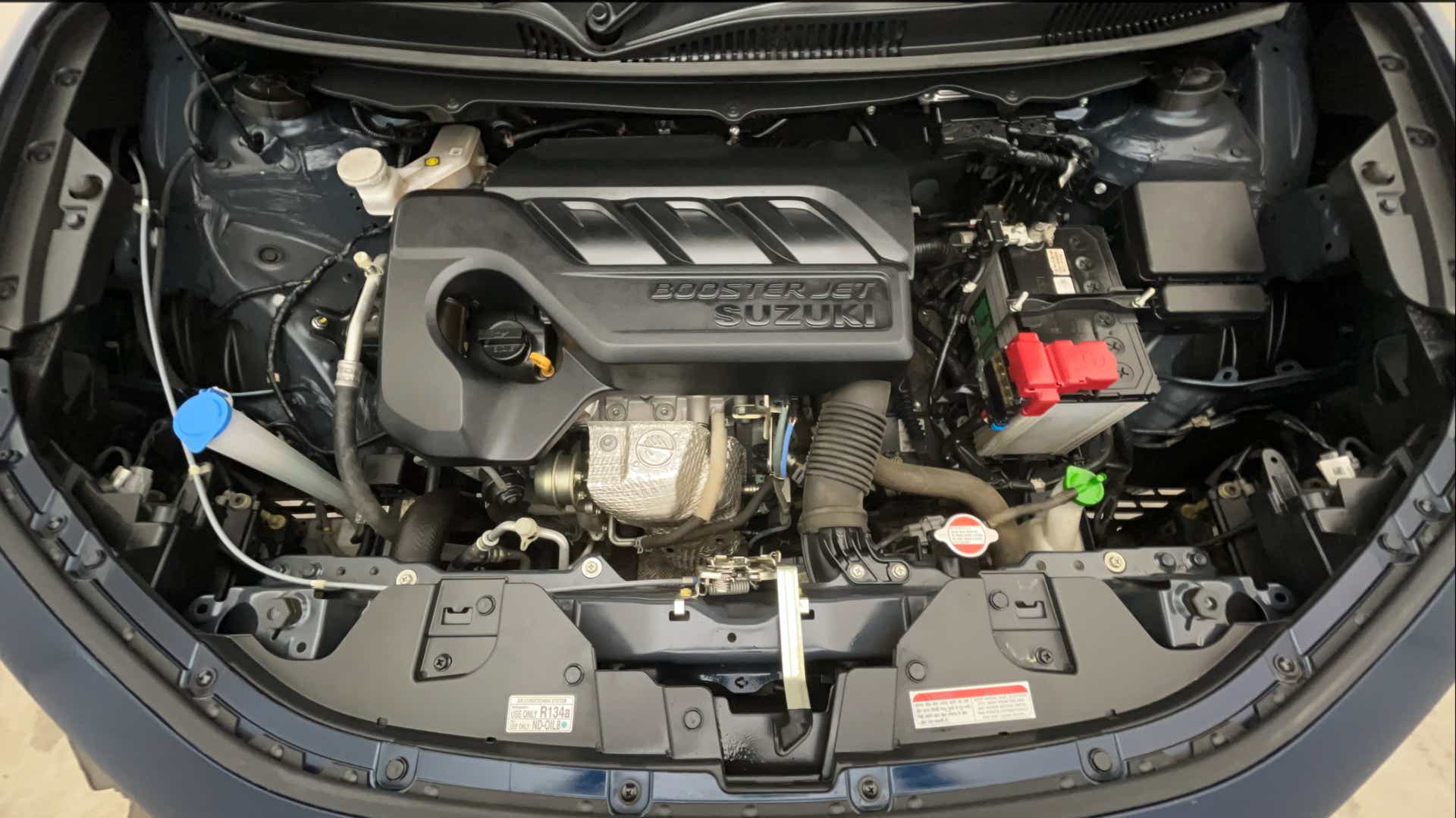 Engine bay of a Maruti Suzuki FRONX