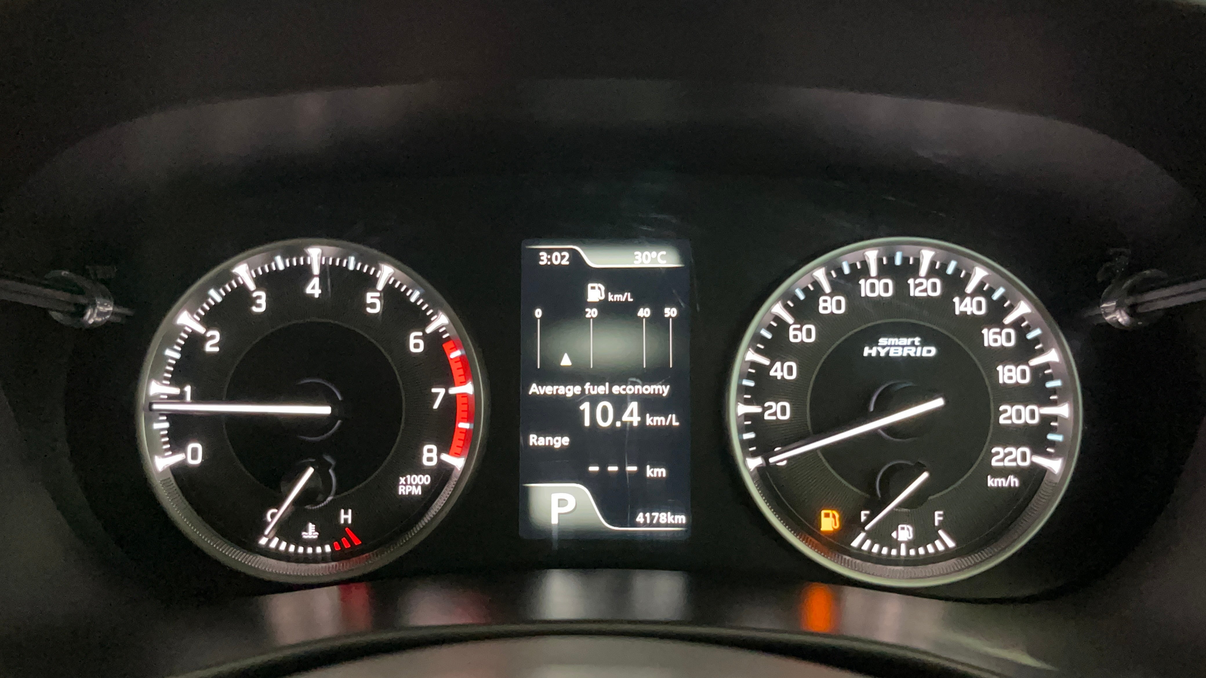 Instrument cluster of a Maruti Suzuki FRONX