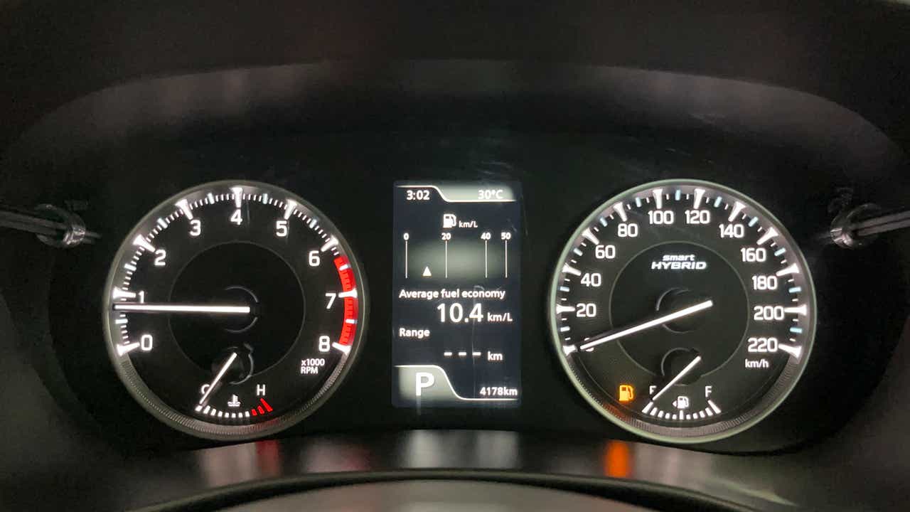 Instrument cluster of a Maruti Suzuki FRONX