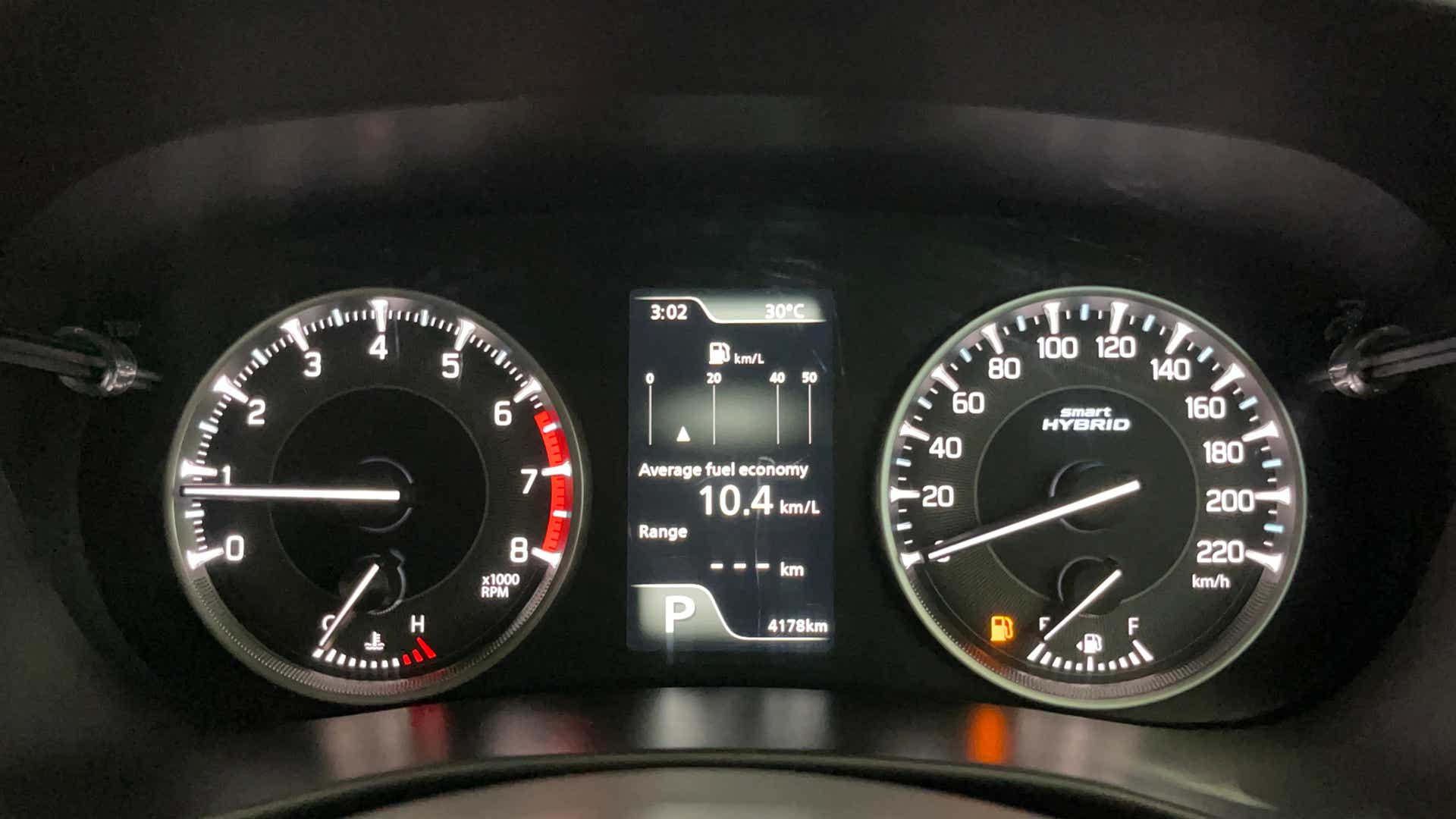 Instrument cluster of a Maruti Suzuki FRONX
