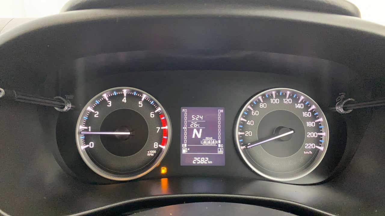 Instrument cluster of a Maruti Suzuki FRONX