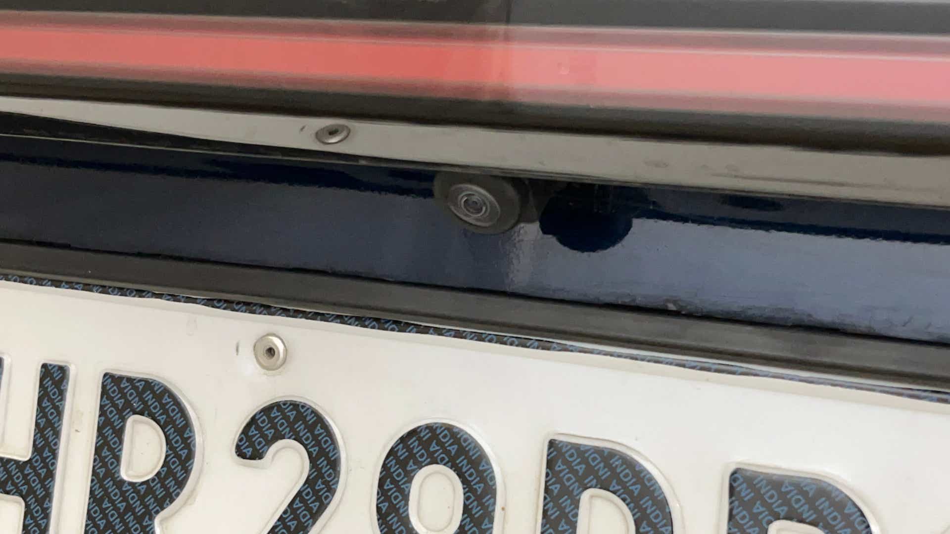 Reverse camera close-up of a Maruti Suzuki FRONX