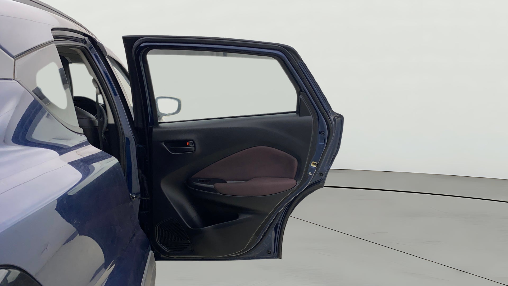 Rear left door view of a Maruti Suzuki FRONX