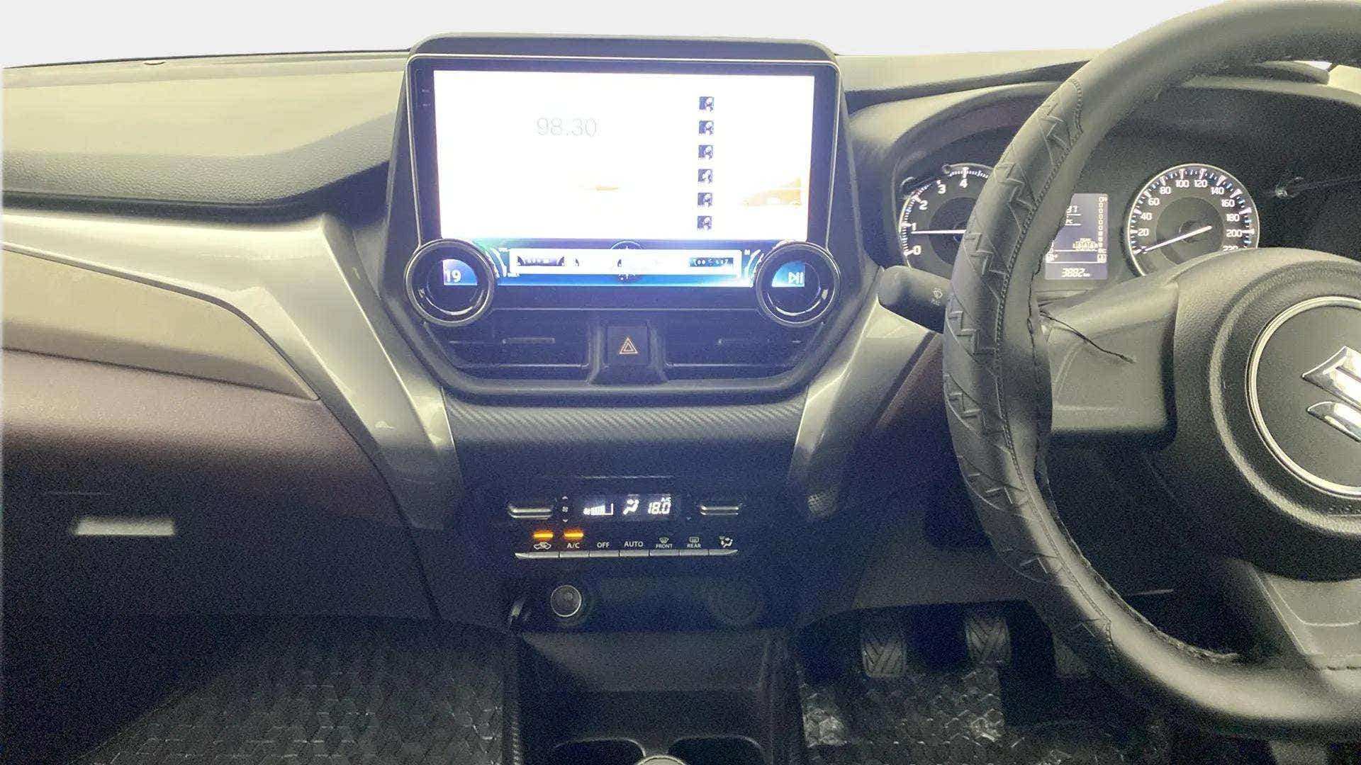 Interior dashboard of a Maruti Suzuki FRONX
