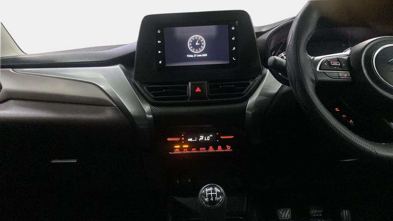 Dashboard and center console of a Maruti Suzuki FRONX