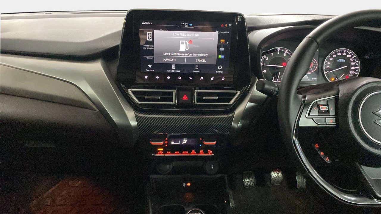 Interior dashboard of a Maruti Suzuki FRONX