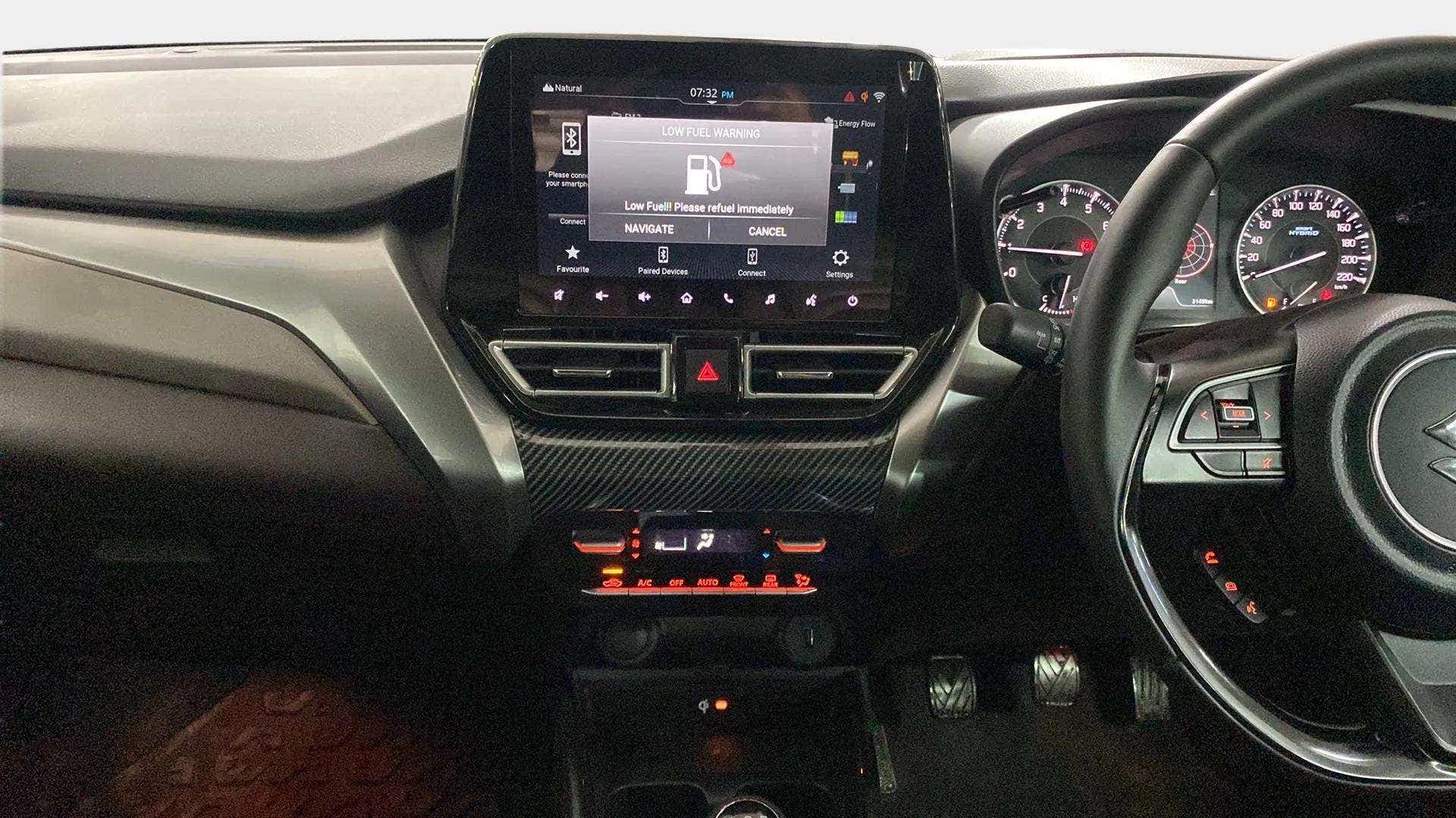 Interior dashboard of a Maruti Suzuki FRONX