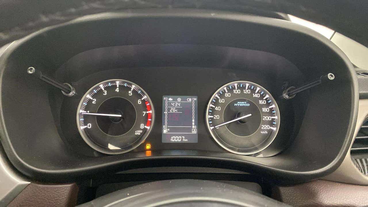 Instrument cluster of a Maruti Suzuki FRONX