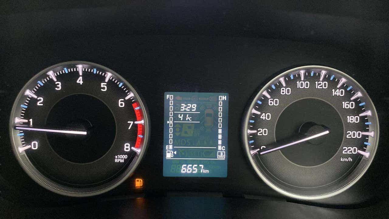 Instrument cluster of a Maruti Suzuki FRONX