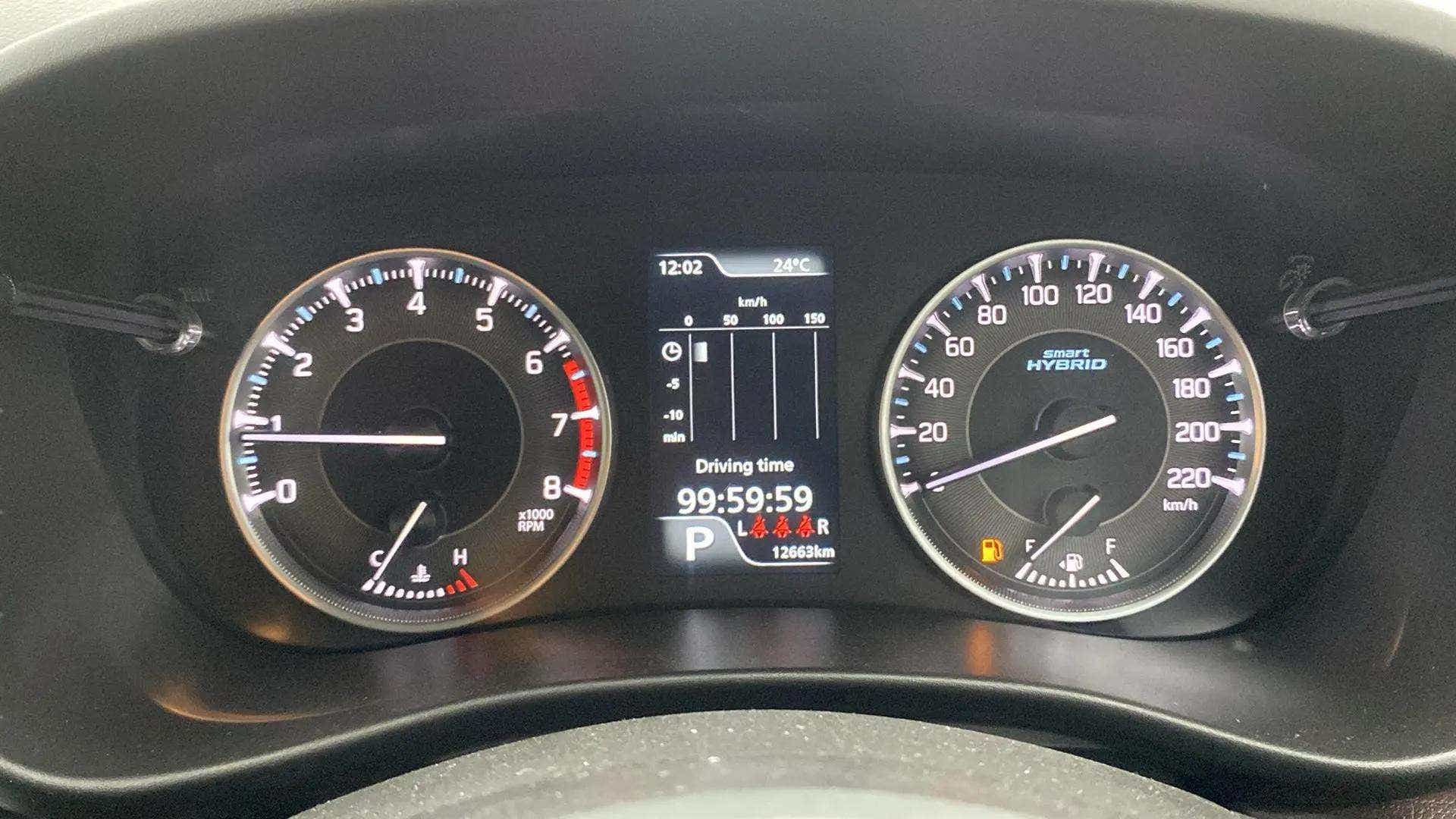 Dashboard view of a Maruti Suzuki FRONX