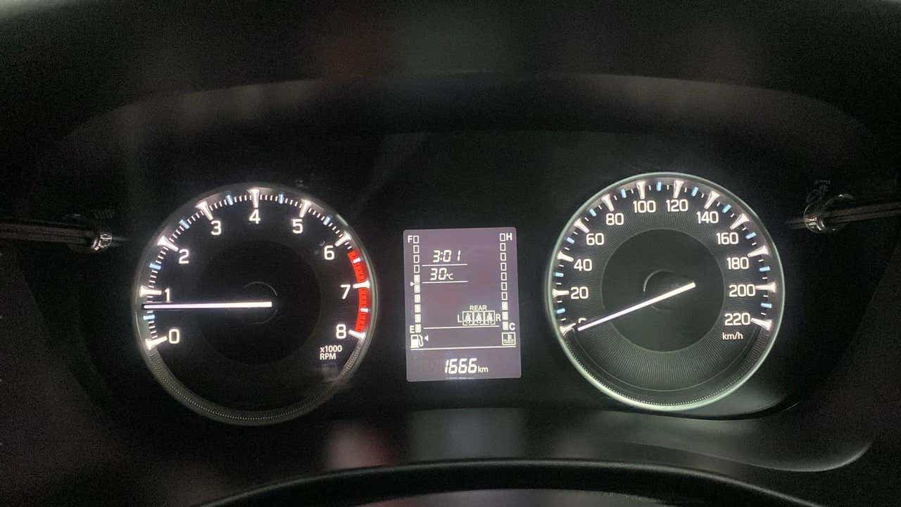 Instrument cluster of a Maruti Suzuki FRONX