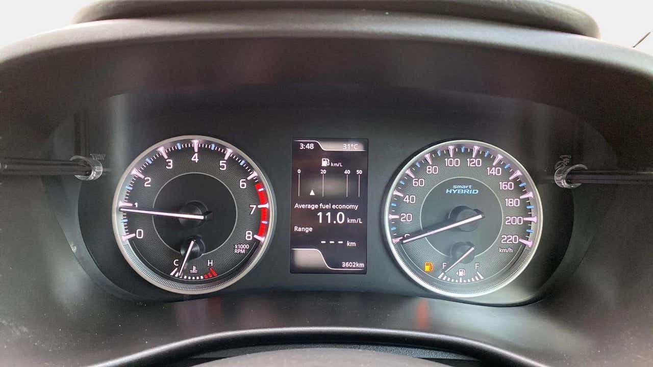 Instrument cluster of a Maruti Suzuki FRONX