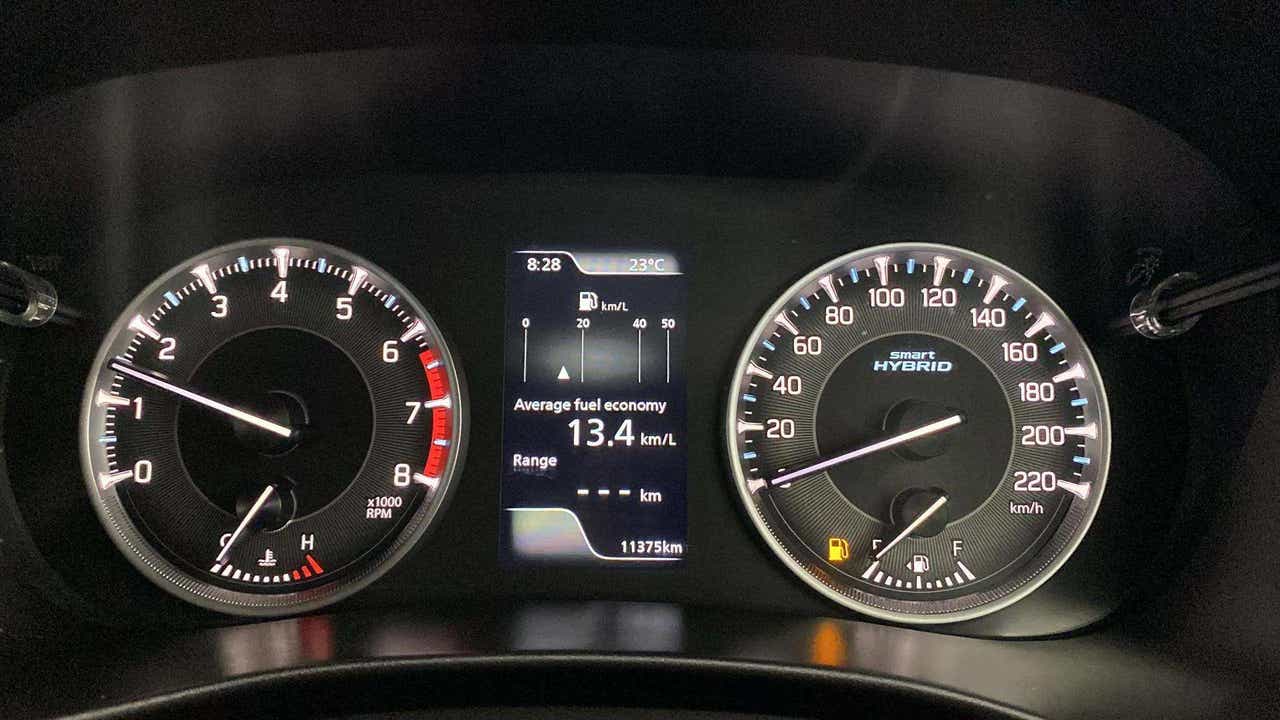Instrument cluster view of a Maruti Suzuki FRONX