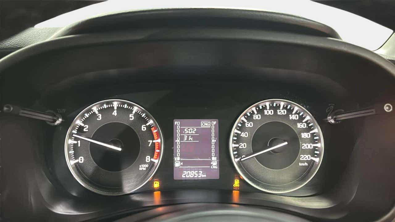 Instrument cluster of a Maruti Suzuki FRONX