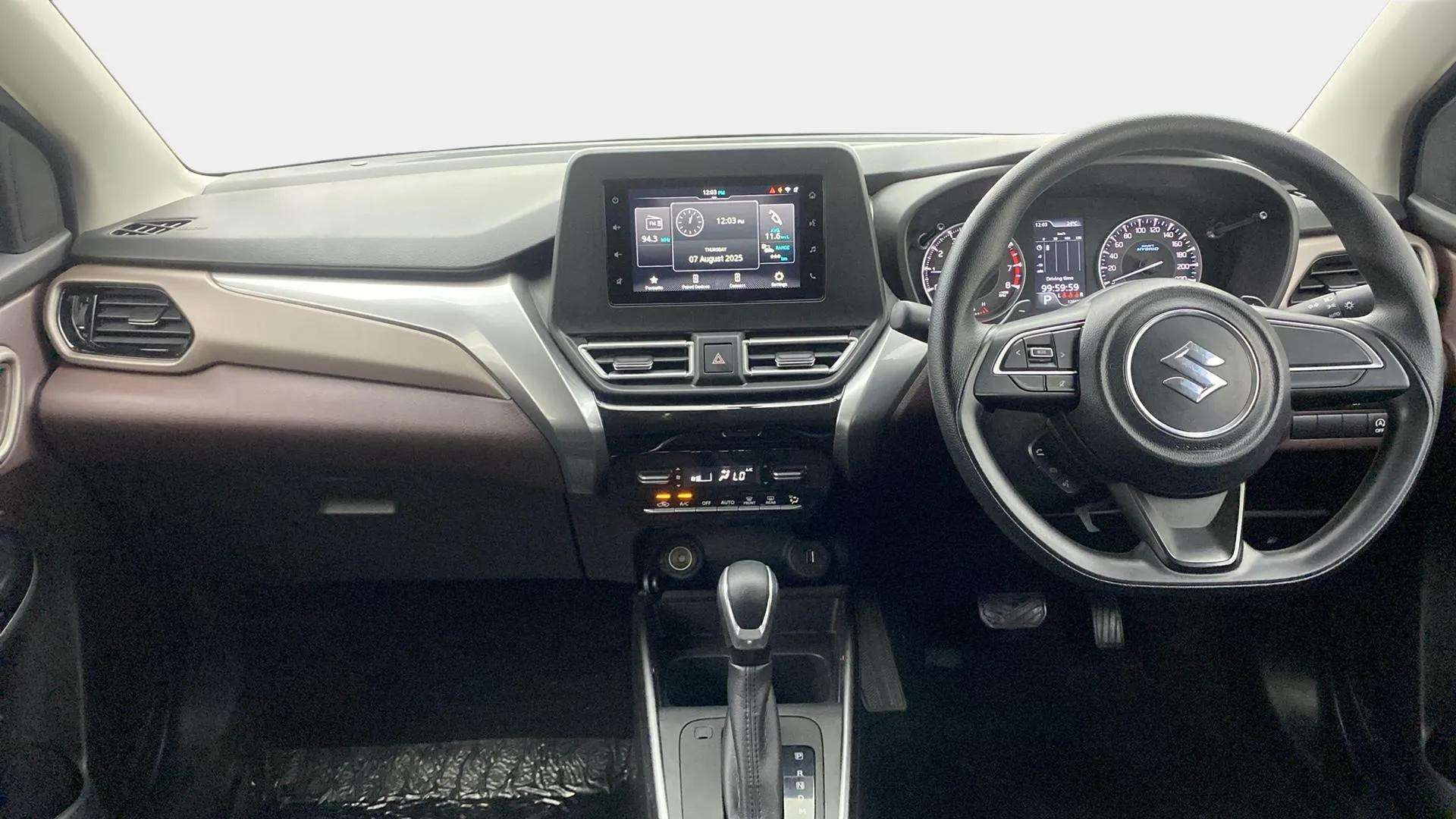 Interior dashboard view of a Maruti Suzuki FRONX