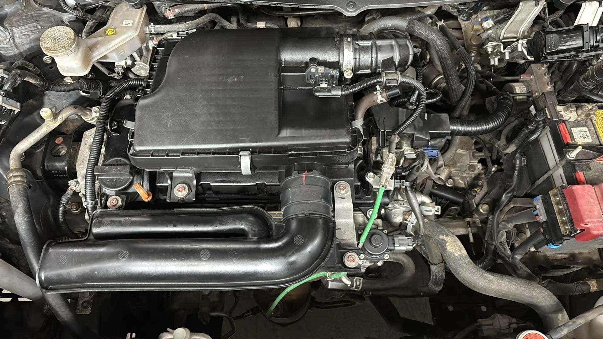 Engine bay of a Maruti Suzuki FRONX