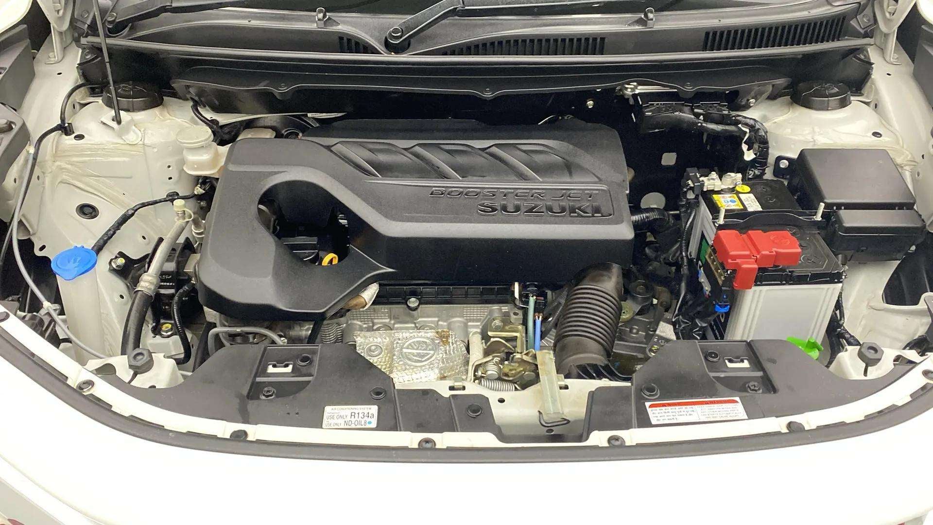 Engine bay of a Maruti Suzuki FRONX