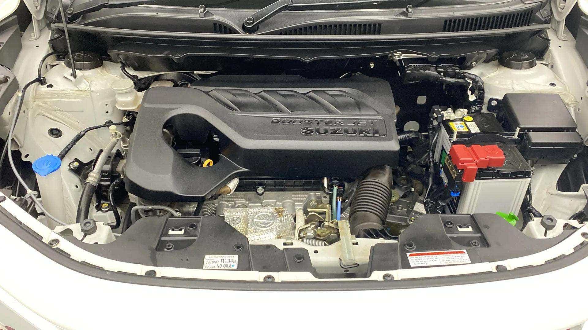 Engine bay of a Maruti Suzuki FRONX