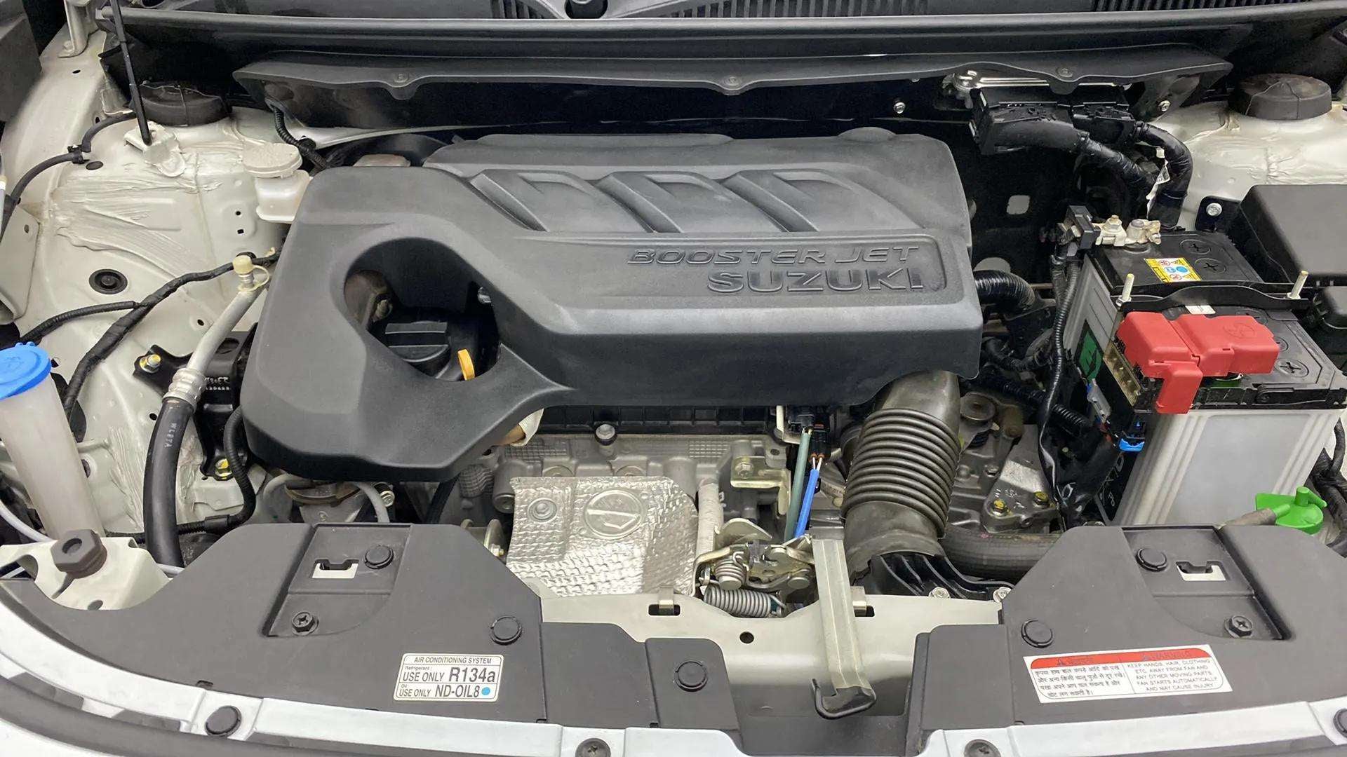 Engine bay of a Maruti Suzuki FRONX