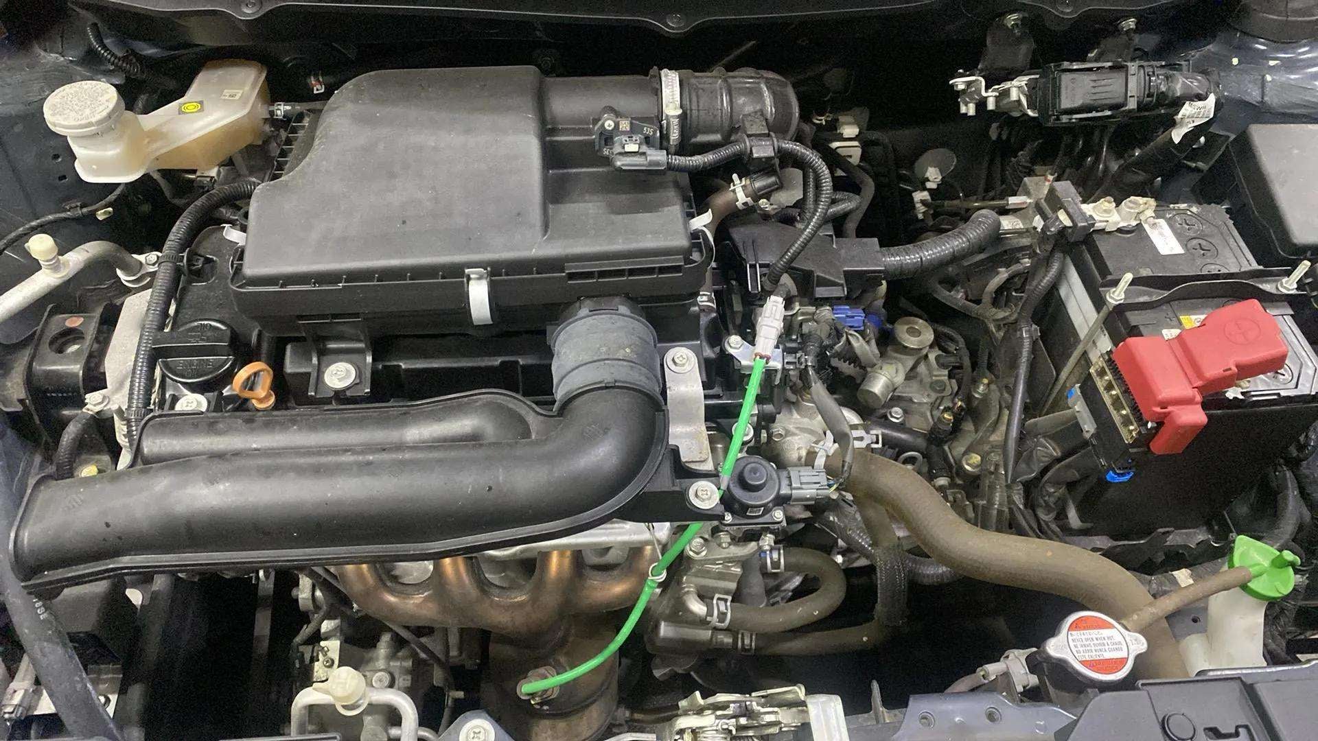 Engine bay of a Maruti Suzuki FRONX