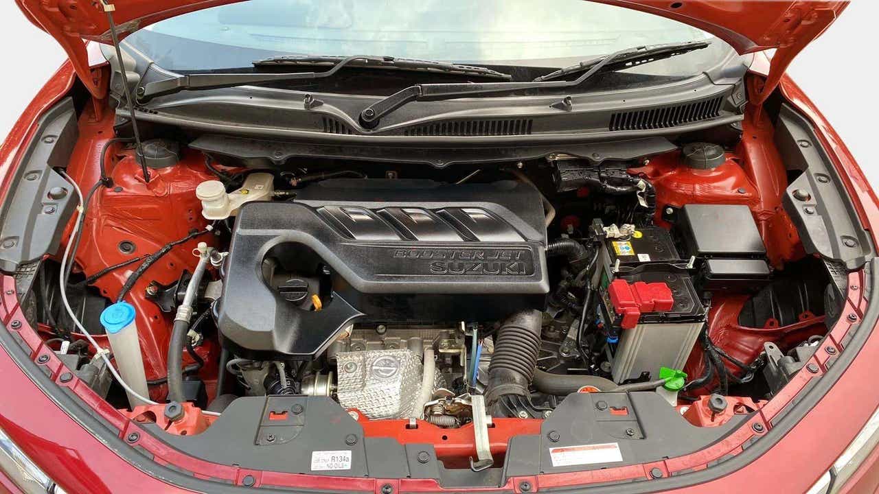 Engine bay of a Maruti Suzuki FRONX