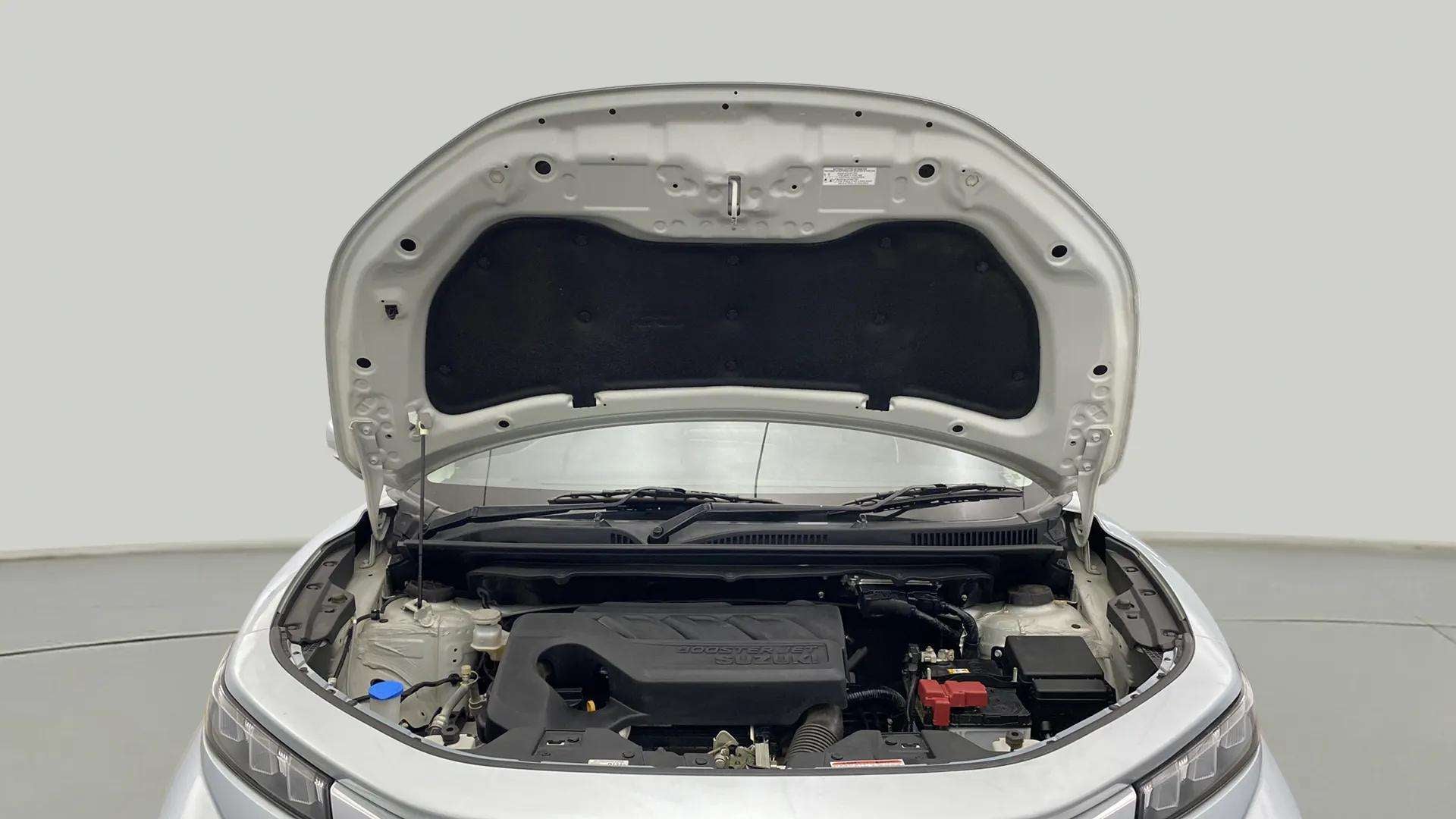 Engine bay of a Maruti Suzuki FRONX