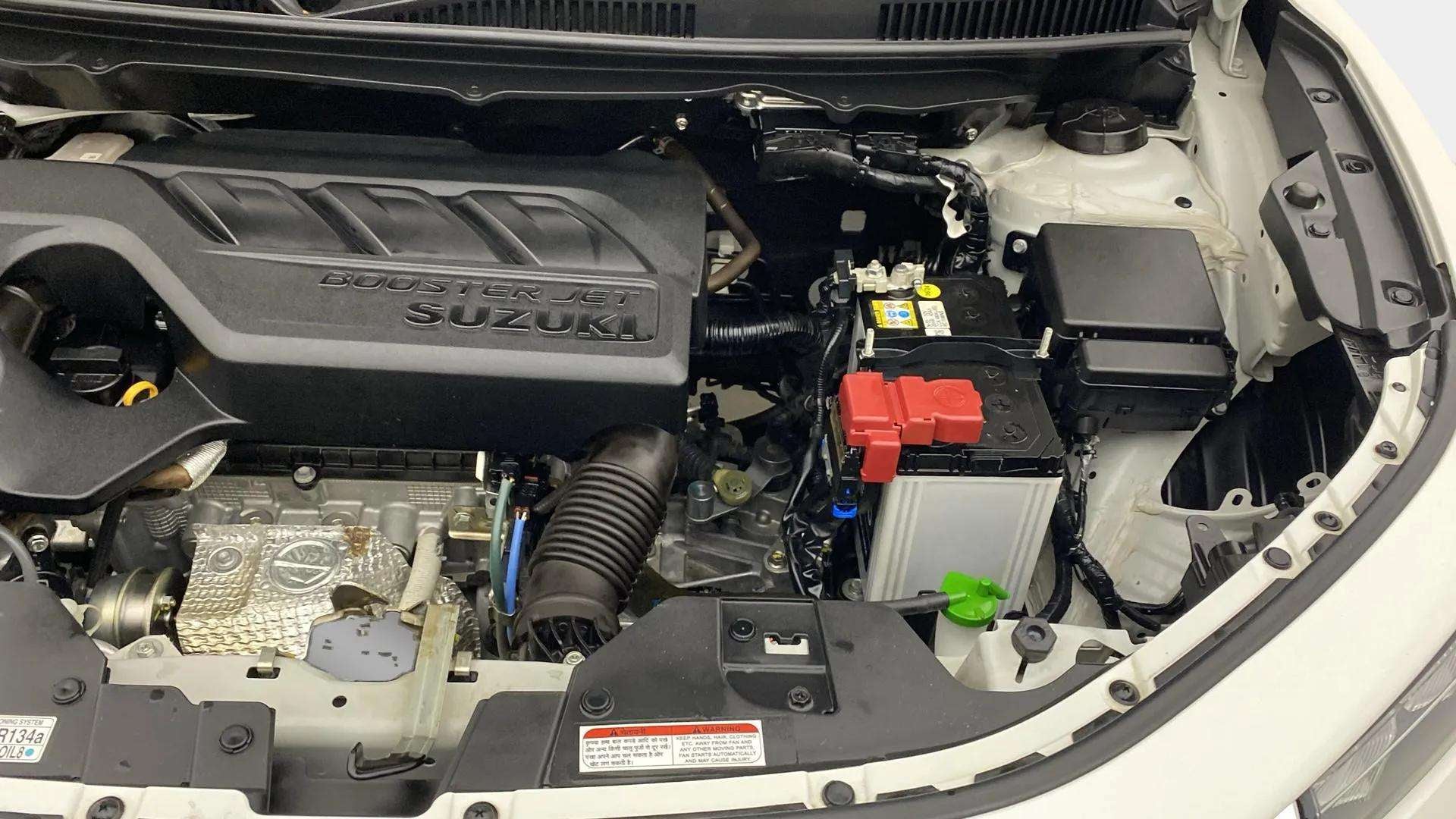 Engine bay view of a Maruti Suzuki FRONX