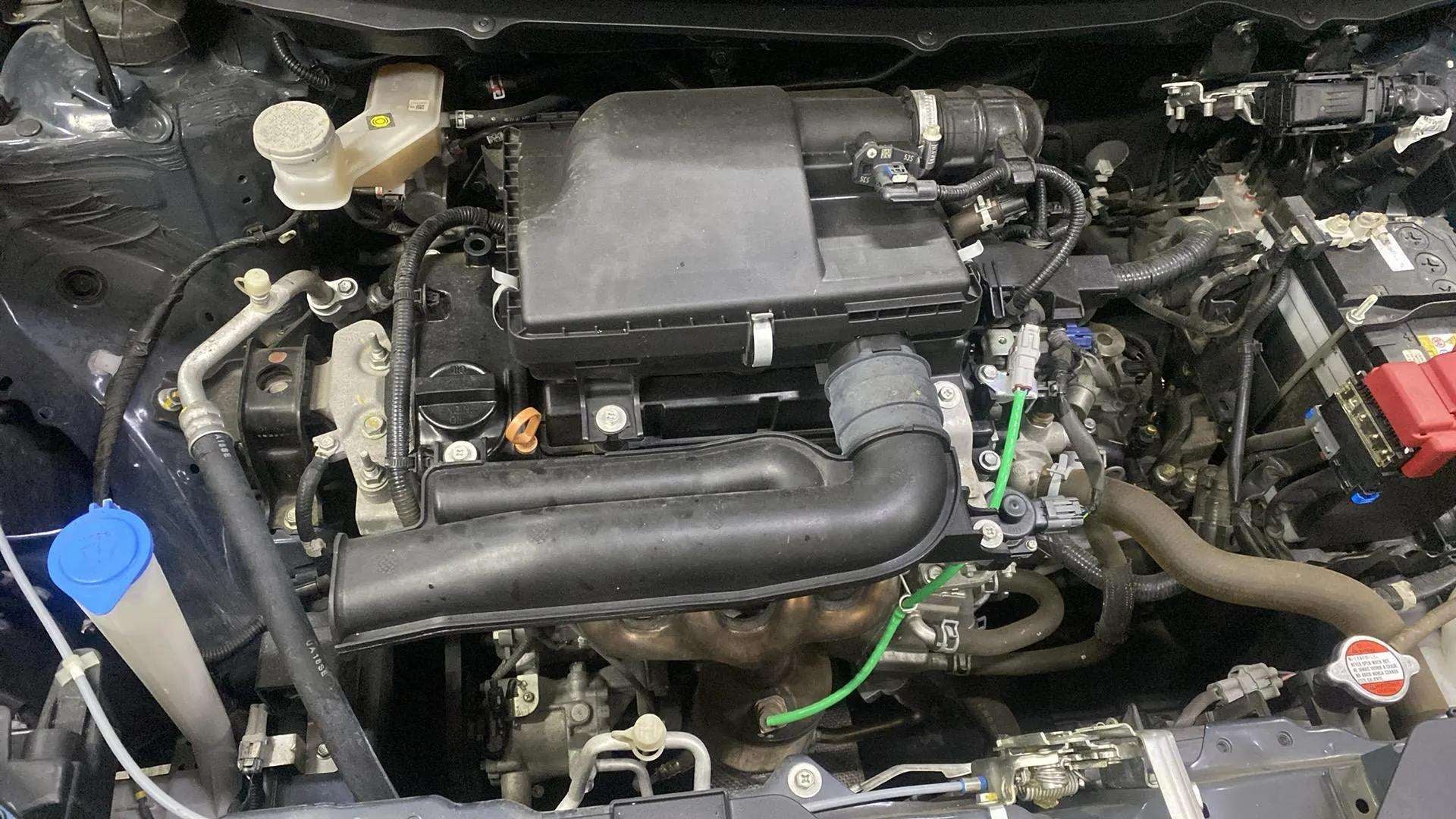 Engine bay of a Maruti Suzuki FRONX