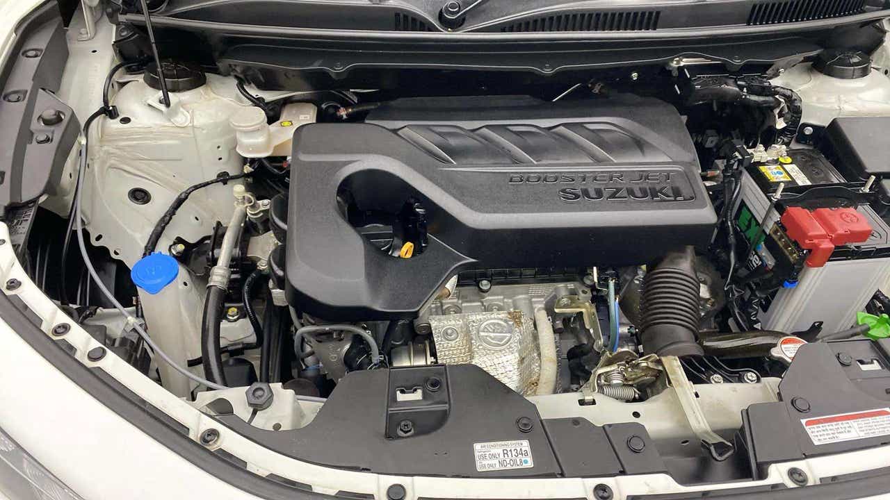 Engine bay of a Maruti Suzuki FRONX