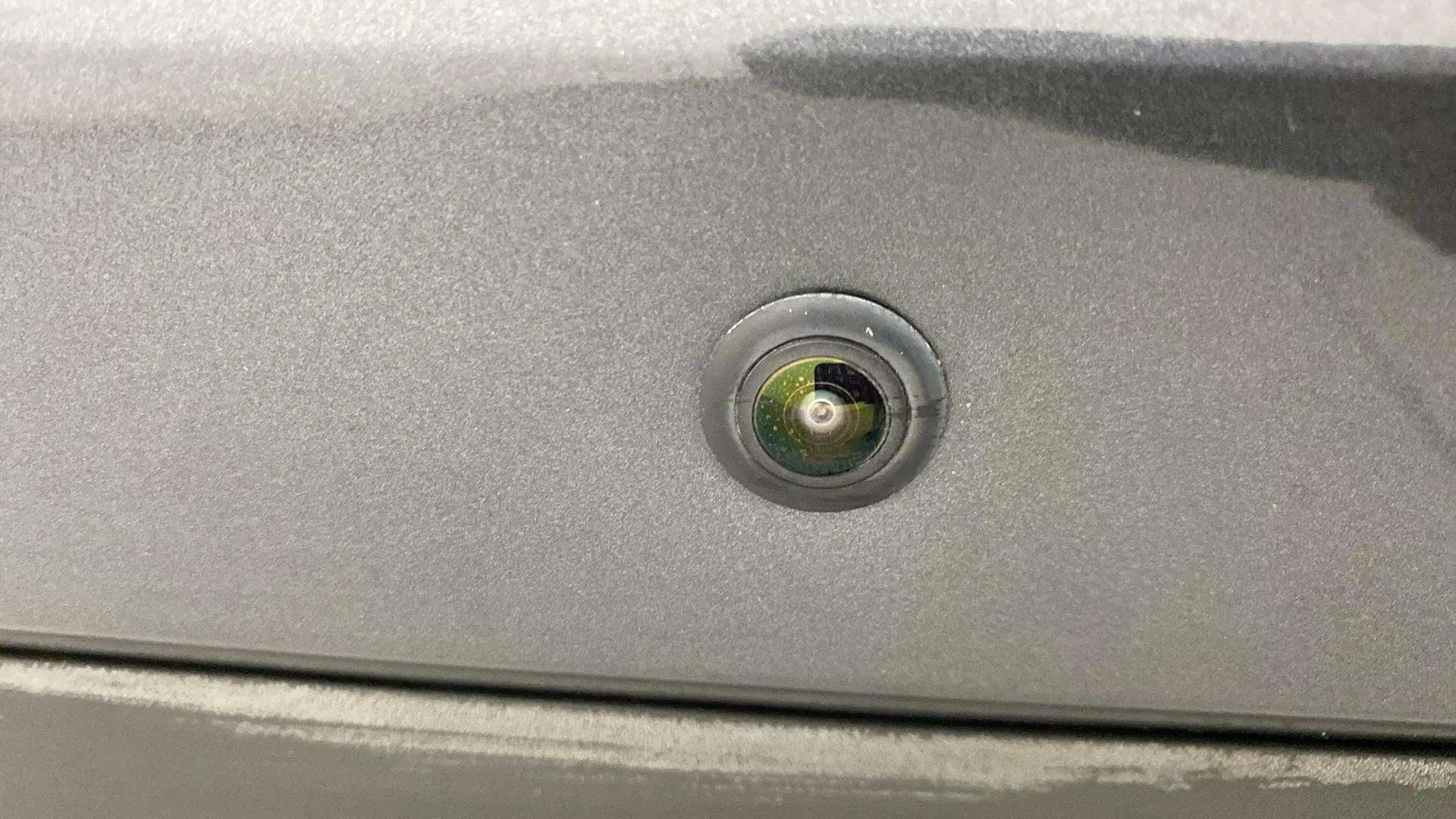 Close-up of a rearview camera on a Maruti Suzuki FRONX