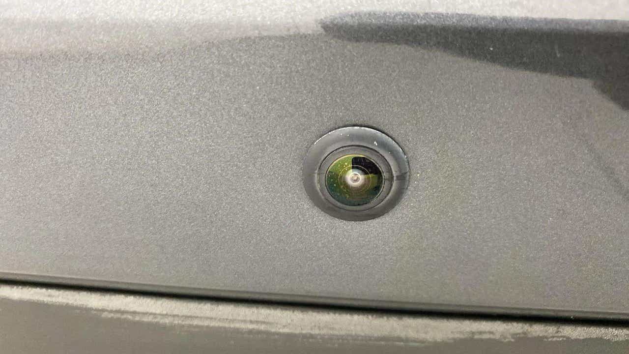 Close-up of a rearview camera on a Maruti Suzuki FRONX