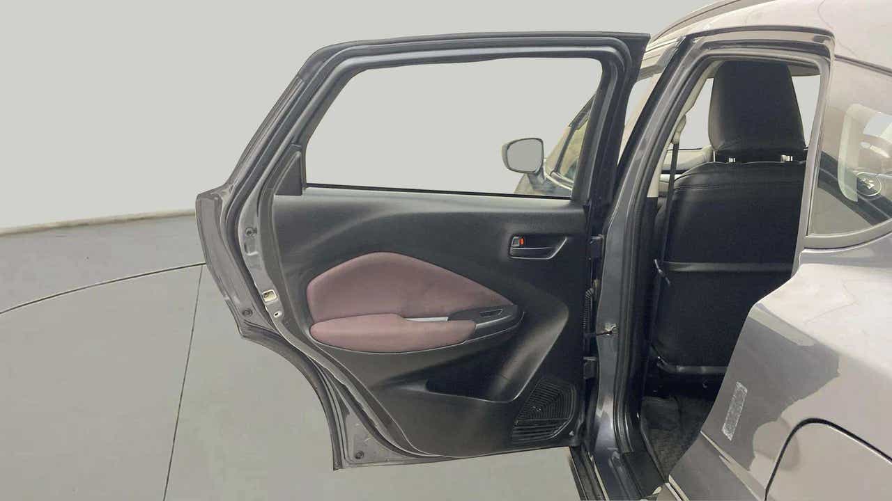 Rear left door and interior of a Maruti Suzuki FRONX