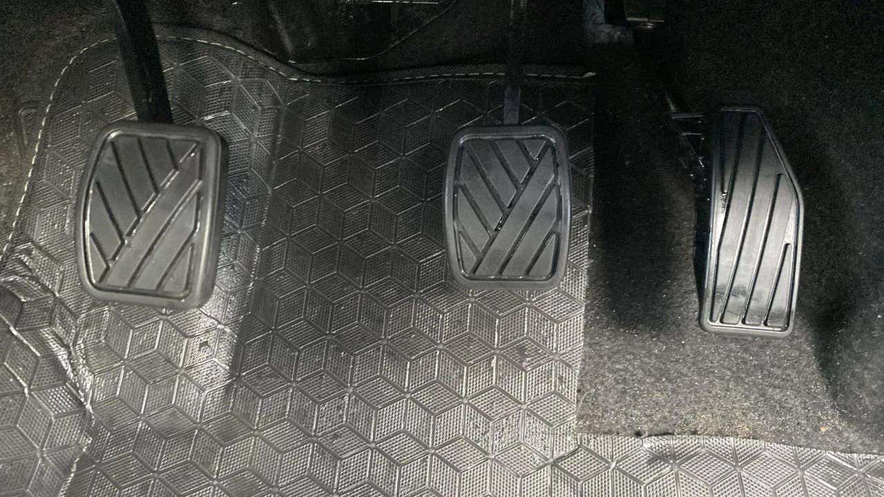 Foot pedals of a Maruti Suzuki FRONX
