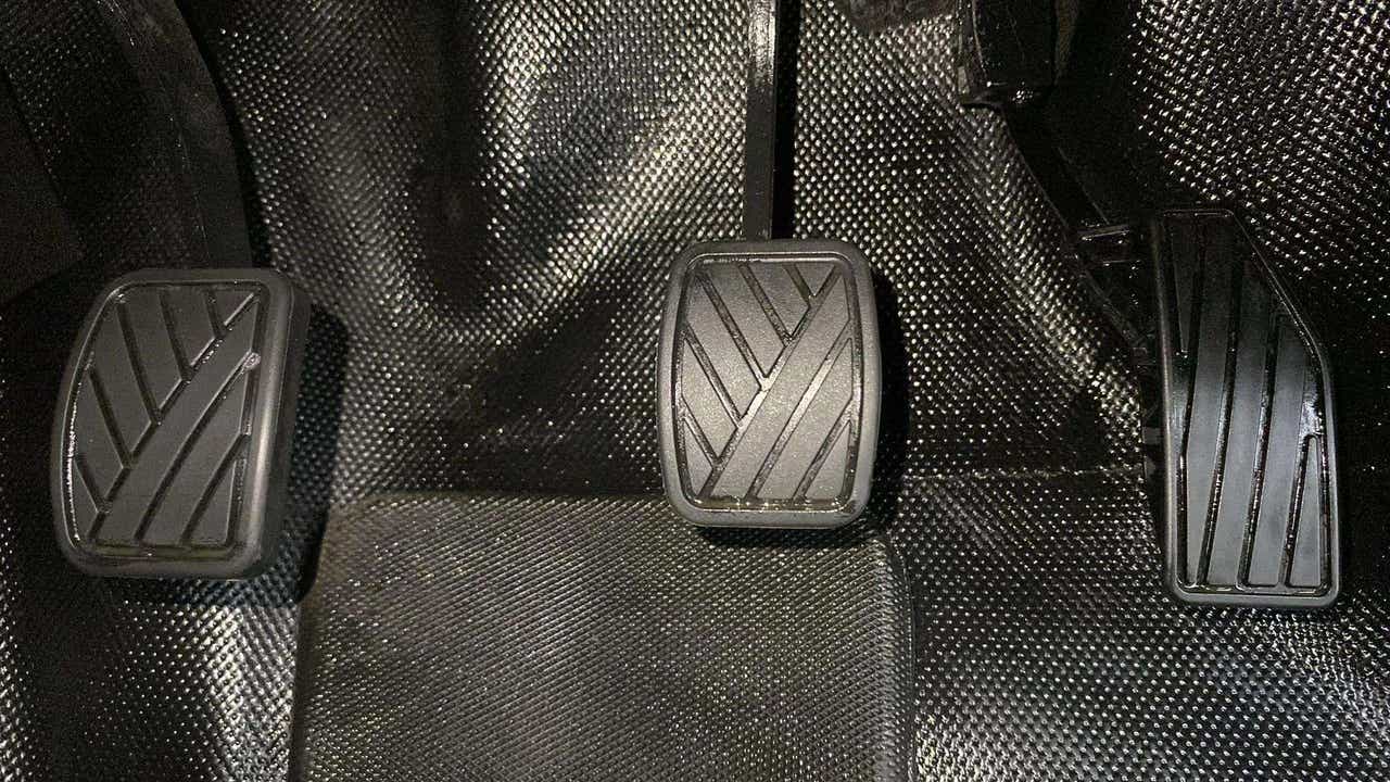 Pedal area of a Maruti Suzuki FRONX