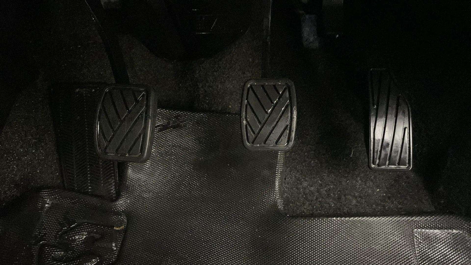Foot pedals area of a Maruti Suzuki FRONX