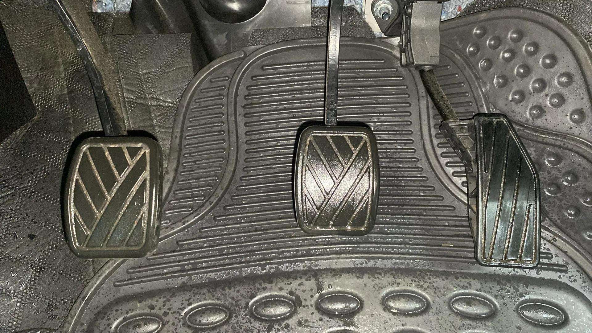 Pedal area of a Maruti Suzuki FRONX